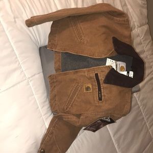 Boys X-small (4/5) Brown Carhartt kids jacket